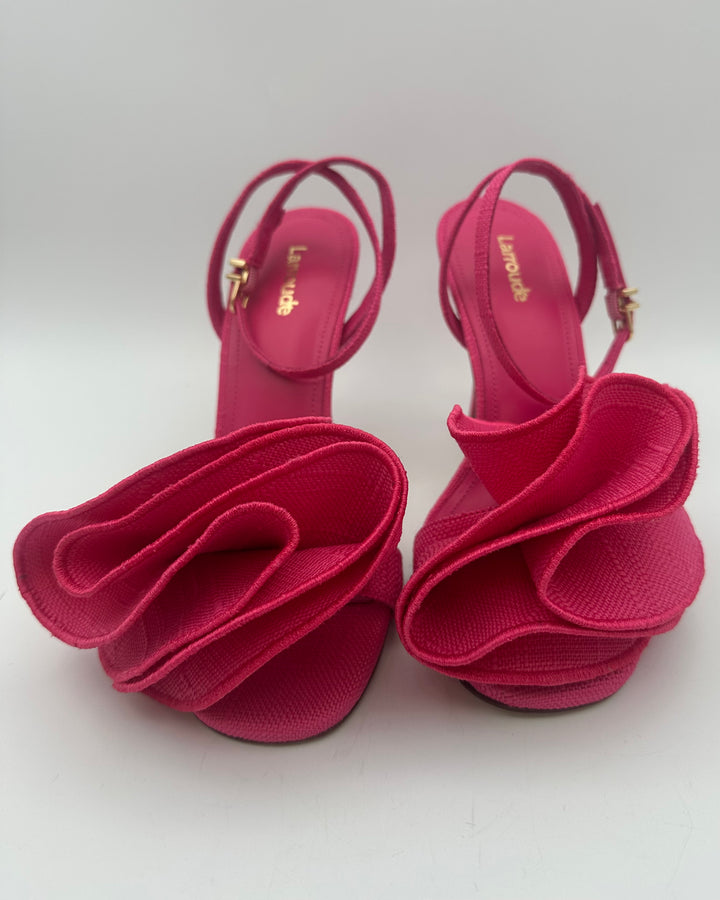 Pink Raffia Heel - Size 5, 9 and 11