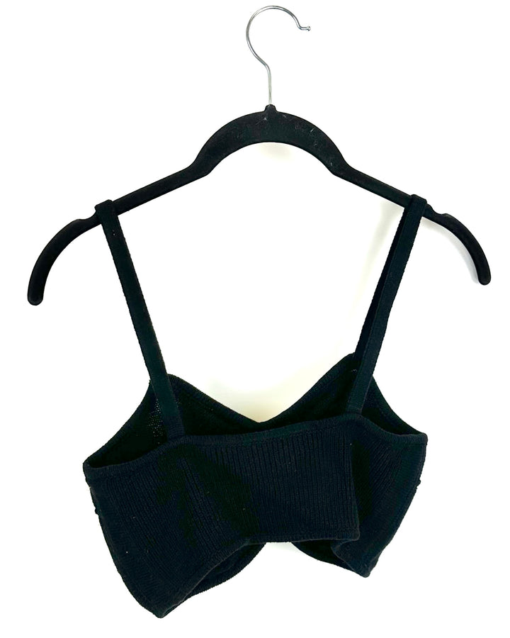 Black Sweater Bralette - Size 2/4