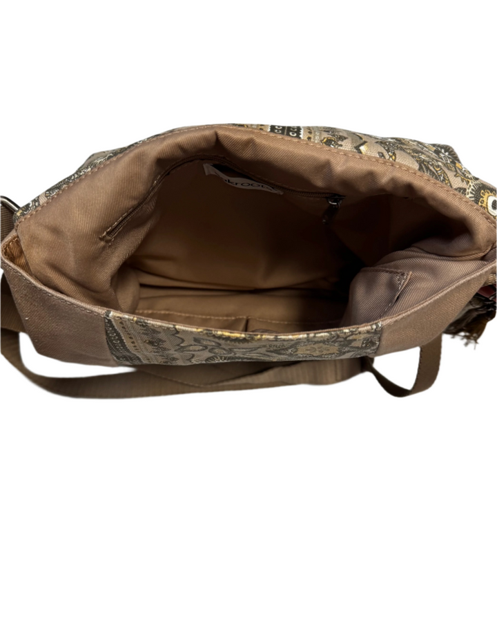 Sand Abstract Print Satchel Bag