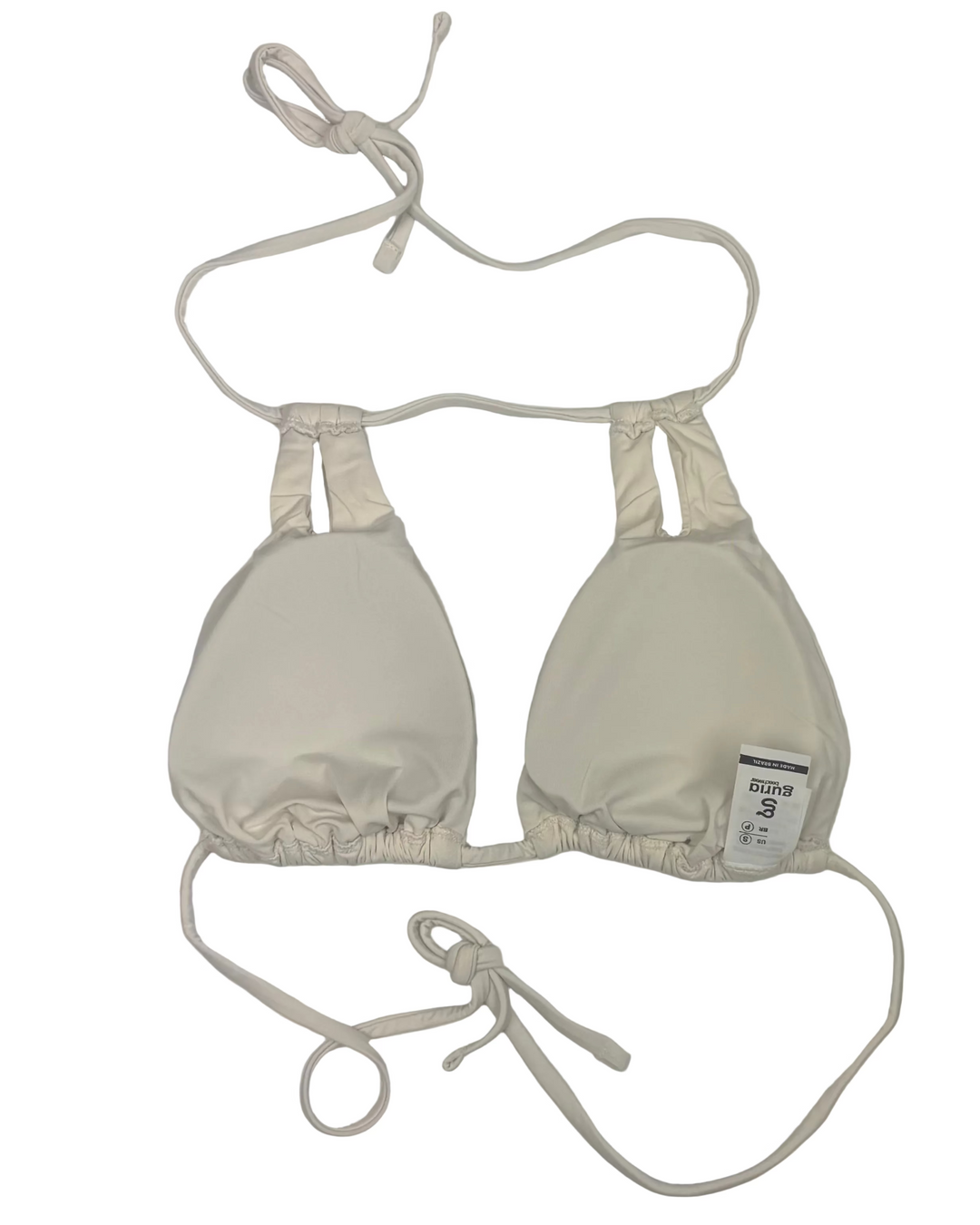 Cream Cut Out Bikini Top - Small