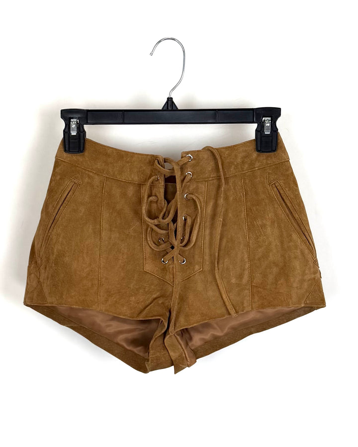 Brown Suede Shorts - Size 2/4