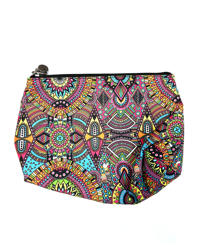 Multicolor Neon Abstract Large Pouch