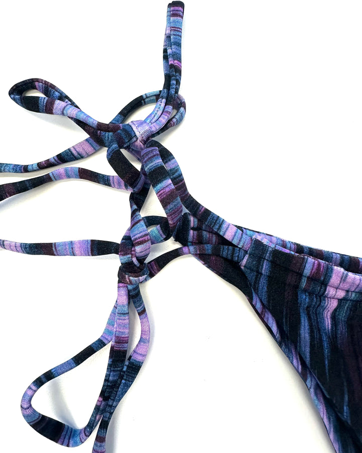 Blue & Purple Tie Side Bikini Bottom - L, XL, XXL