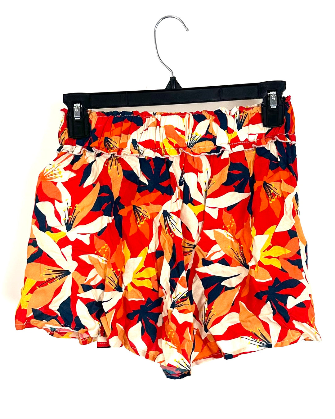 Red Floral Lightweight Shorts - Size 2/4