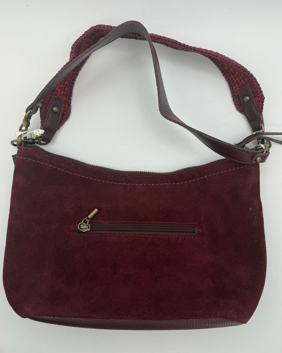 Maroon Suede Small Bag