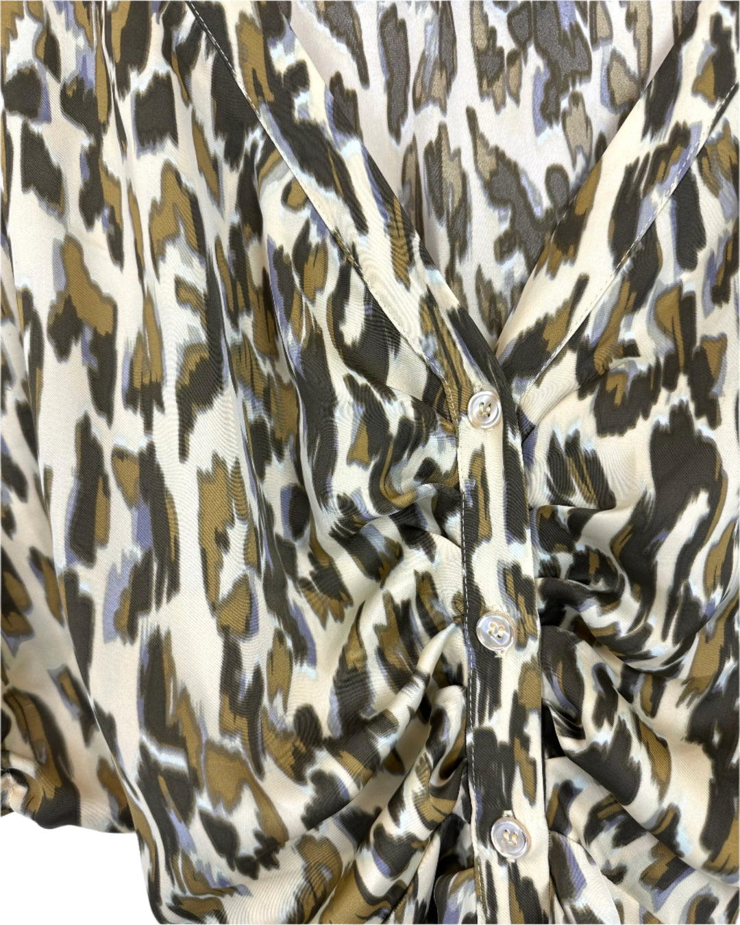 Brown Cheetah Print Button Up T-Shirt Dress - Size 4/6