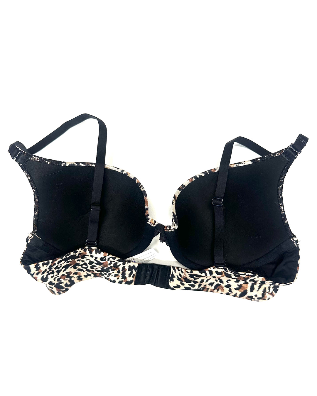 Brown Animal Print Push Up Bra - 34B