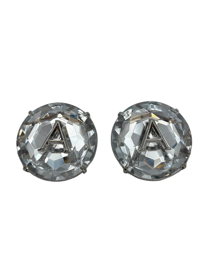 Oversized Round Gemstone A Earrings