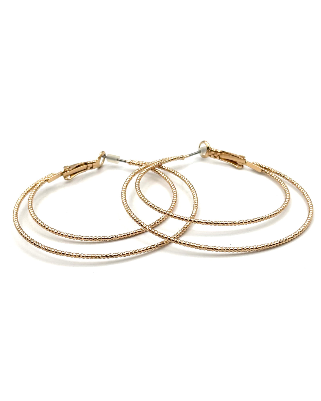 Dainty Double Hoop Gold Earrings
