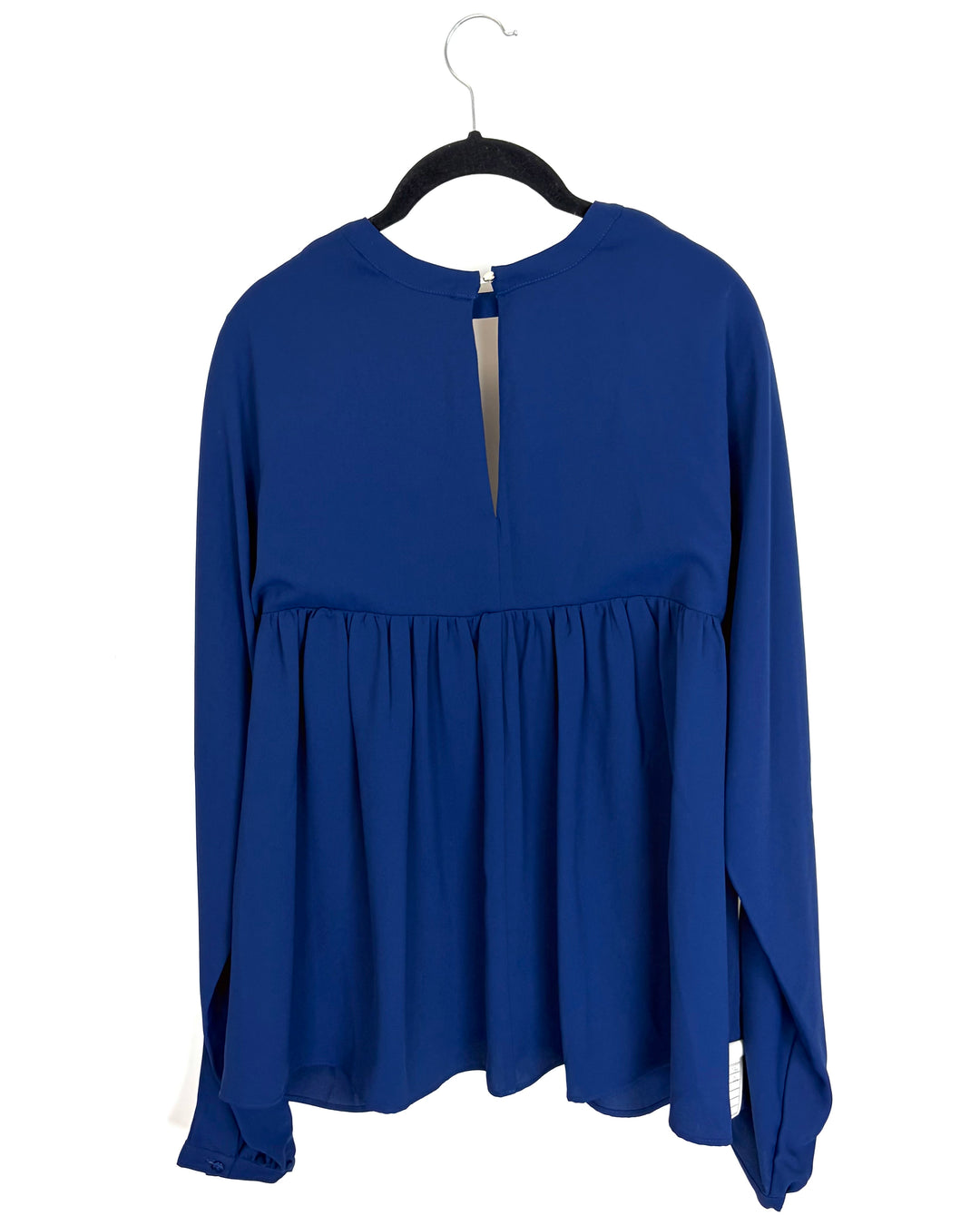 Navy Blue Flowy Top With Cutout - Size 10/12