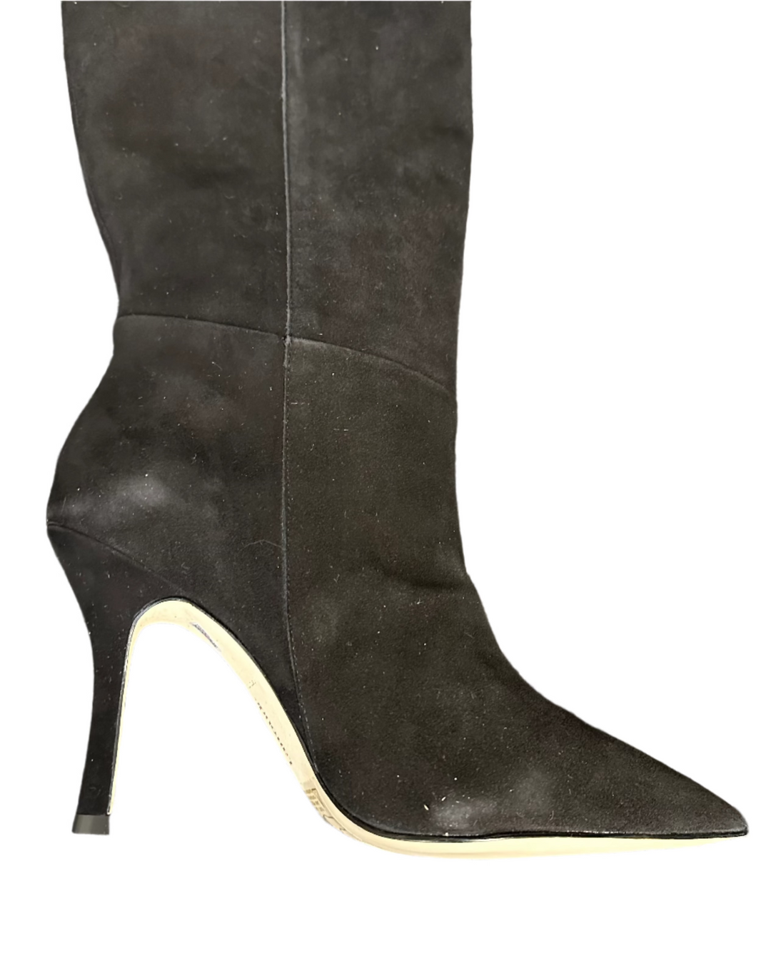 Black Suede Pointed Toe Boots - Size 5, 8 and 9