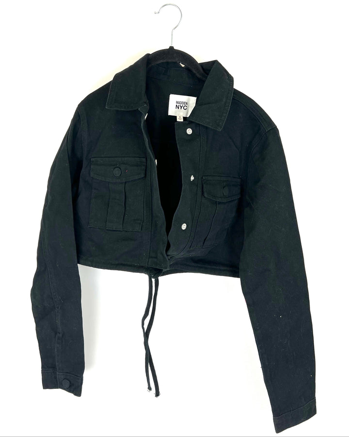 Black Denim Jacket - Size 2/4
