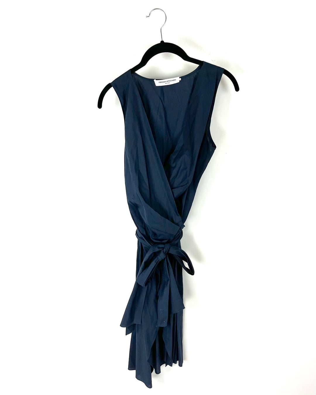 Navy Blue Wrap Around Dress - Size 4/6