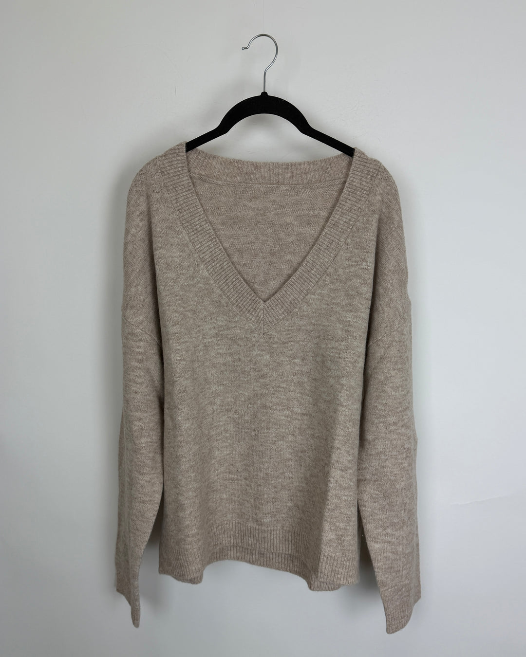 Sand V-Neck Sweater - Size 6/8