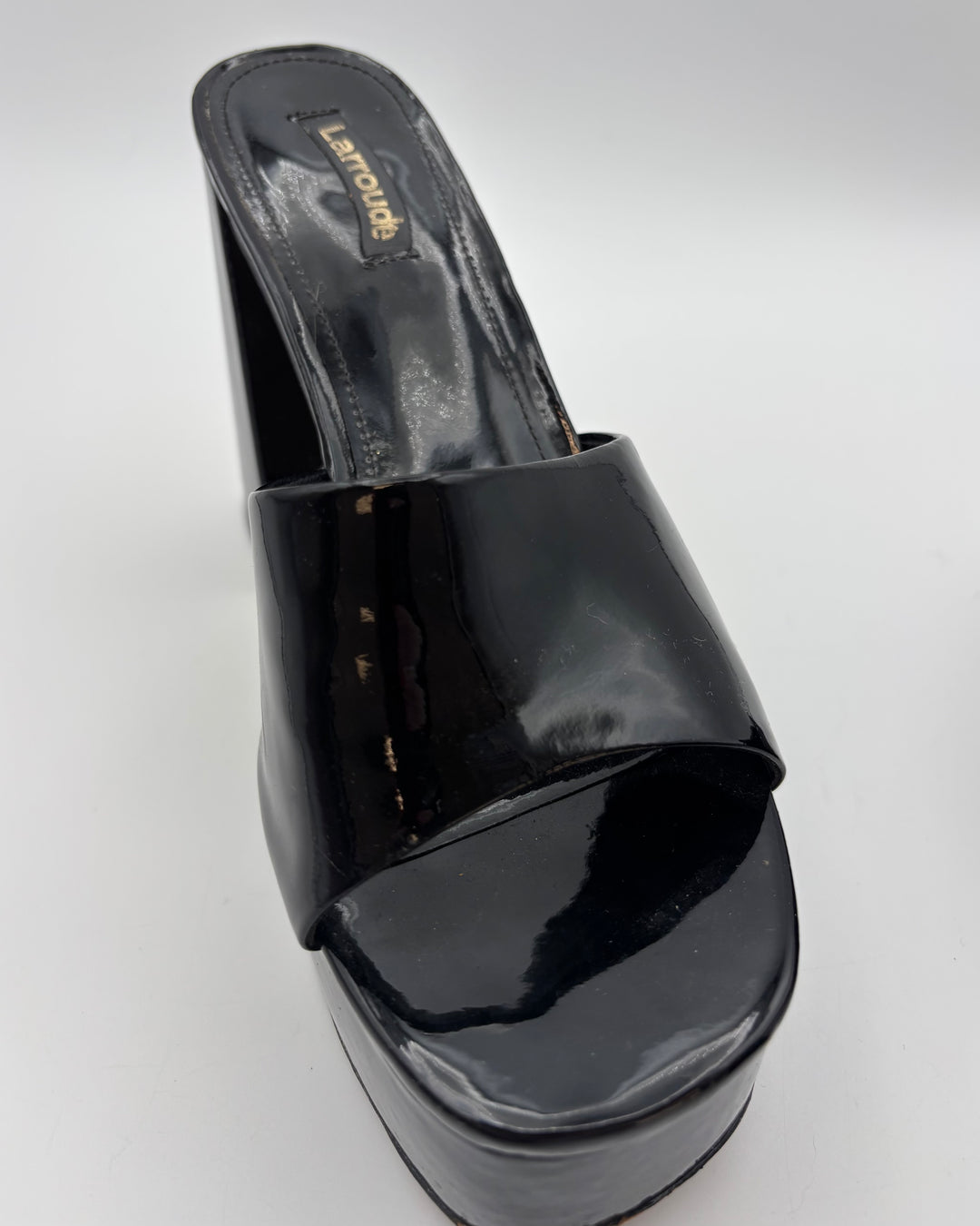 Larroude Black Platform Mule - Size 8
