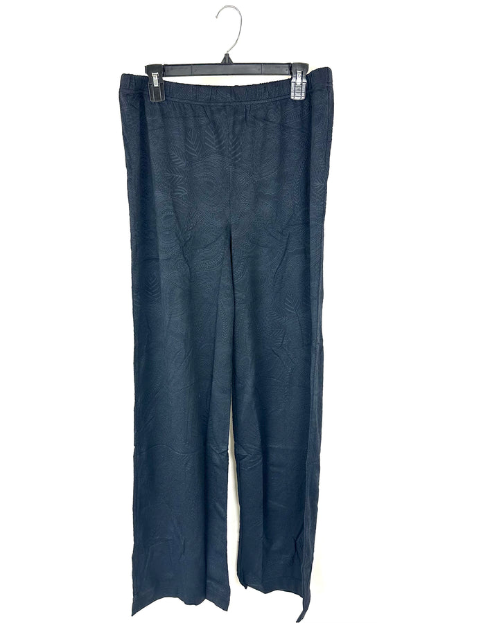 Black Embossed Coverup Pants - Extra Large/Extra Extra Large