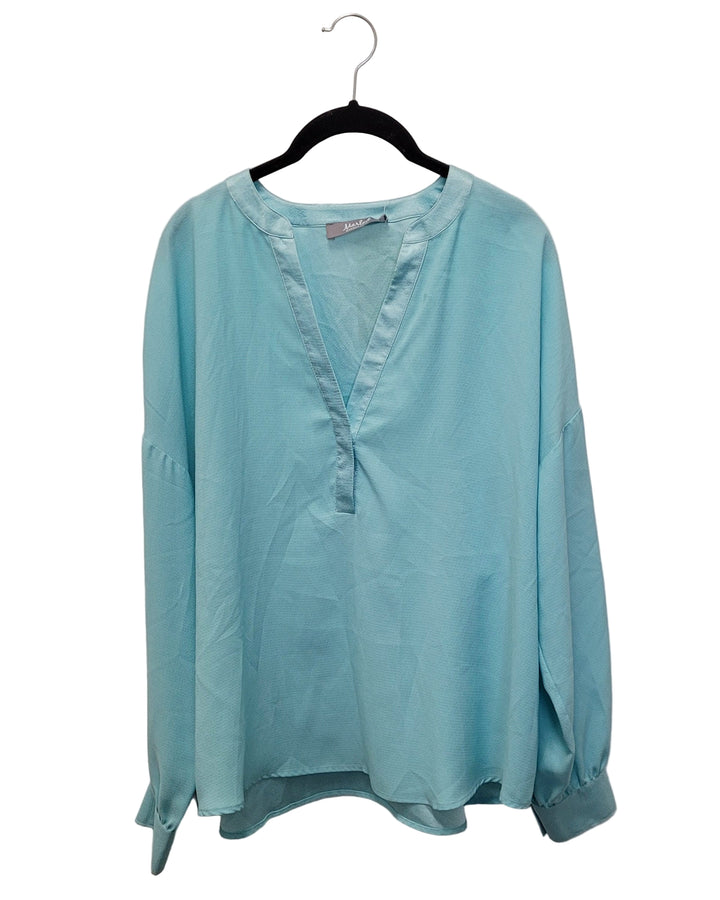 Teal Long Sleeve Blouse - Size 4/6