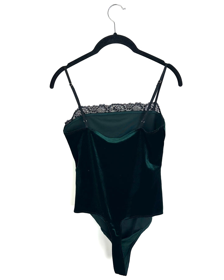 Green Velvet Bodysuit - Size 2/4 and 4/6