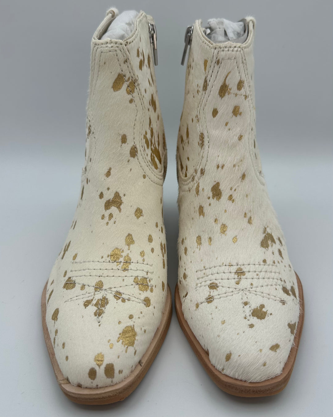 White & Gold Western Bootie - Size 6.5 and 8