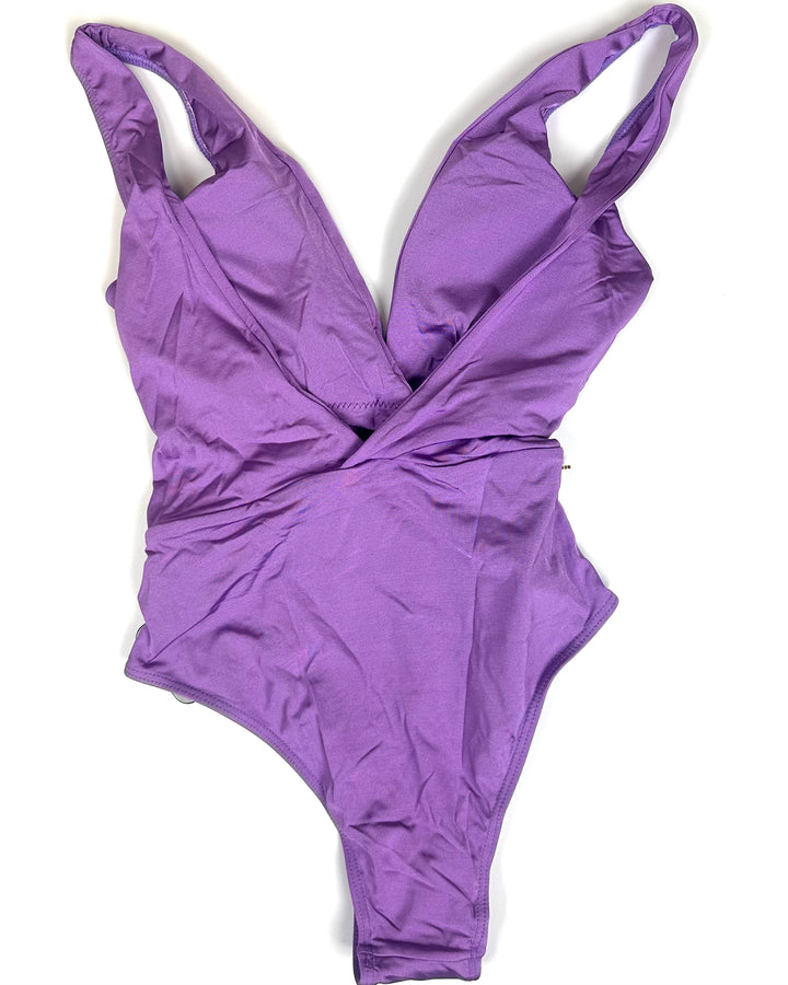 Cheeky Bright Lavender Ring One Piece Swimsuit - Size 2/4