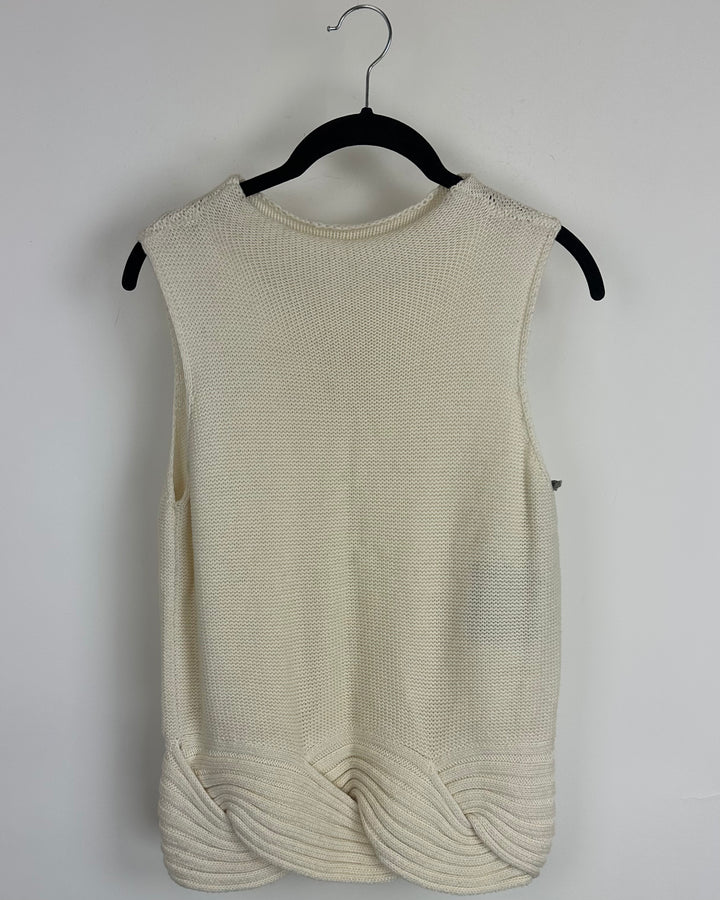 Cream Sweater Tank Top - Size 4/6