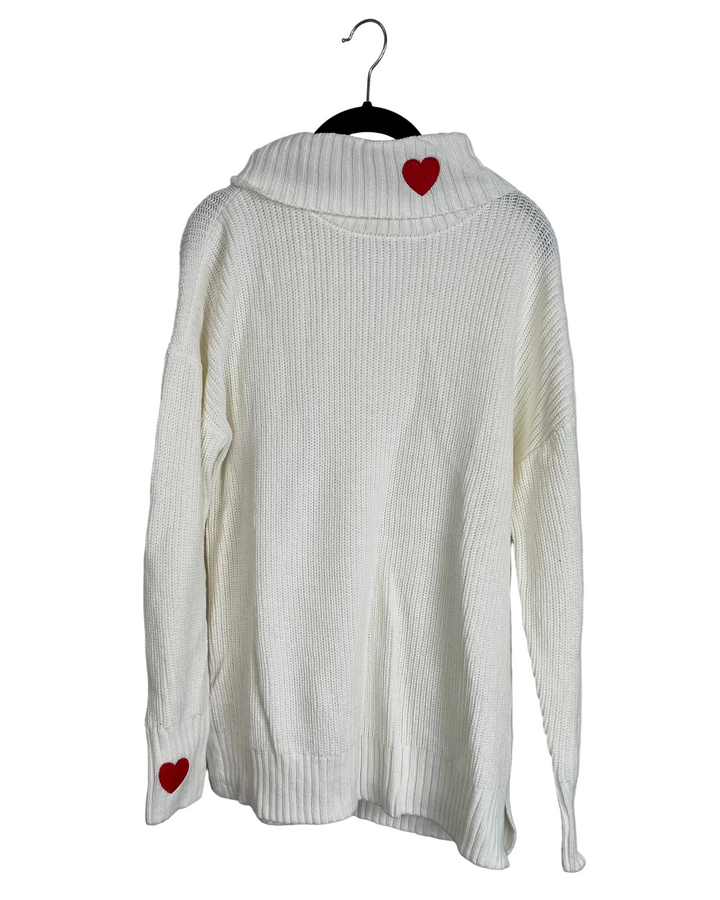 White Knit Turtleneck Sweater - Size 6/8