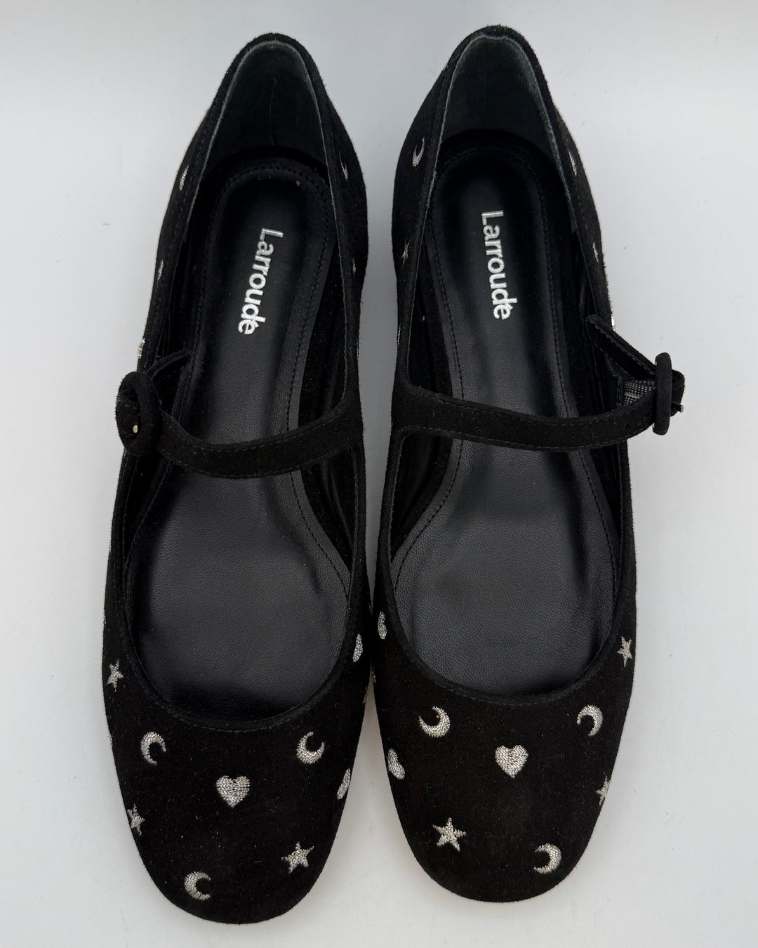 Black & Silver Printed Ballet Flat - Size 6.5
