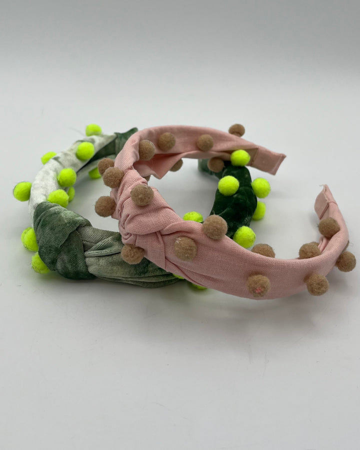 2 Pack of Pom Pom Headbands