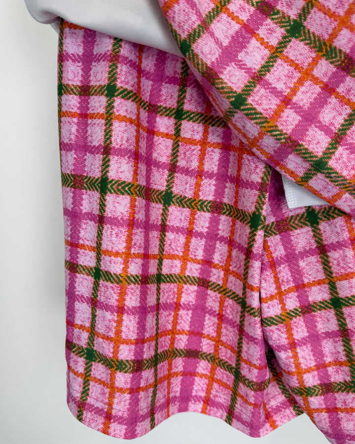 Bright Pink Plaid Athletic Skirt - Extra Extra Small