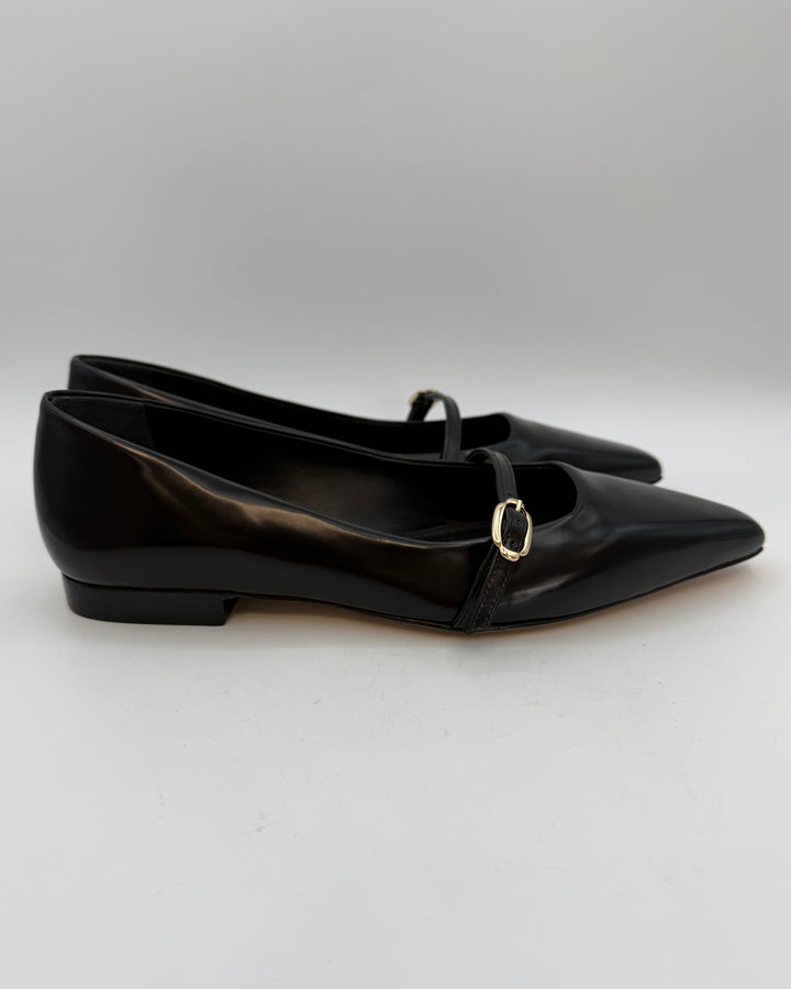 Black Patent Leather Ballet Flat - Size 6.5