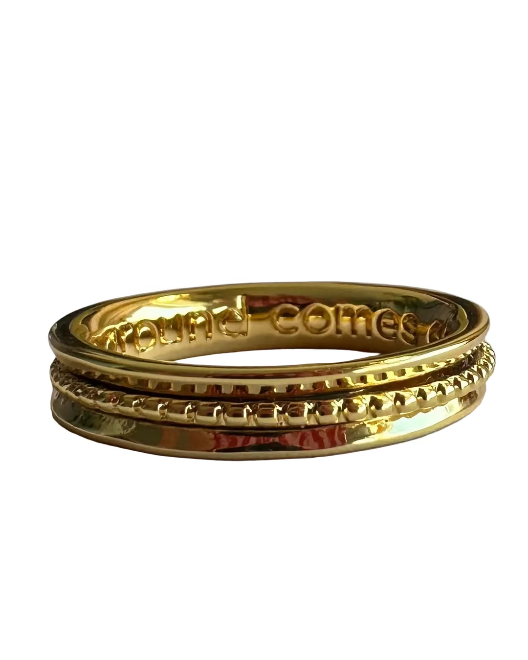 Textured Gold Ring - Size 8