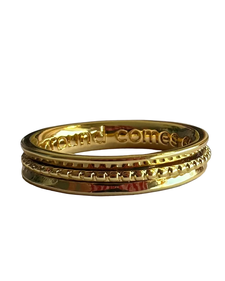 Textured Gold Ring - Size 8