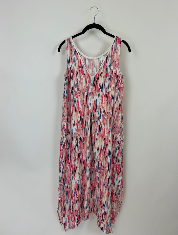 Sleeveless Abstract Pink Nightgown - Size 4/6