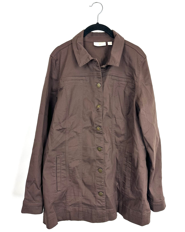 Brown Denim Jacket - Size 10/12