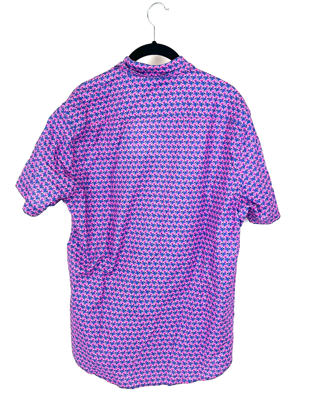 MENS Flamingo Patterned Button-Up - Medium