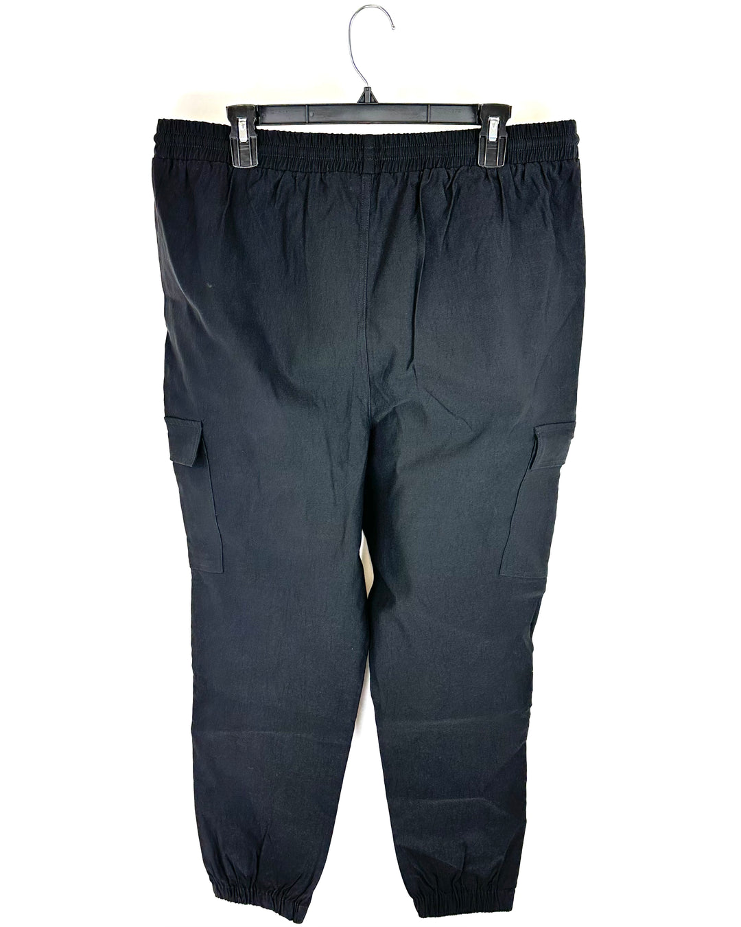 Black Cargo Joggers - 2X