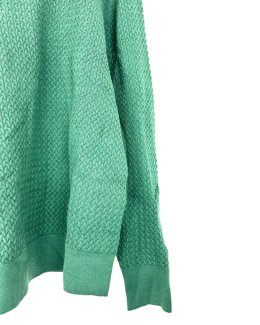 Green Cable Knit Sweater - Mens Medium / Womens Large