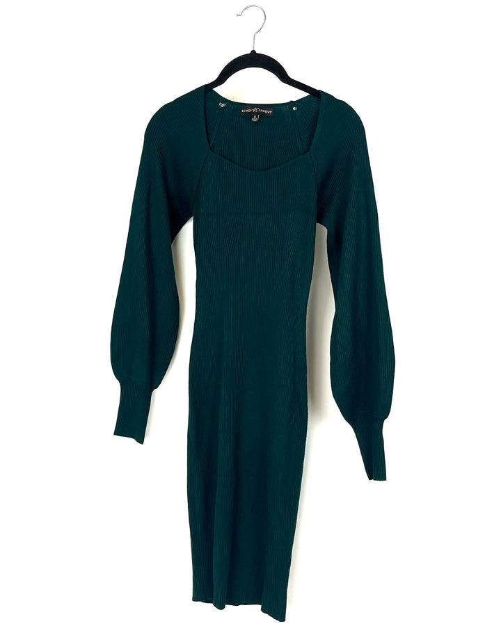 Dark Teal Fitted Dress - Size 0/2