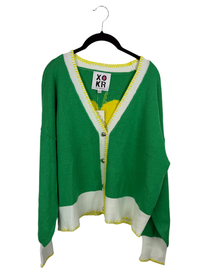 Green Heart Cardigan - Extra Large