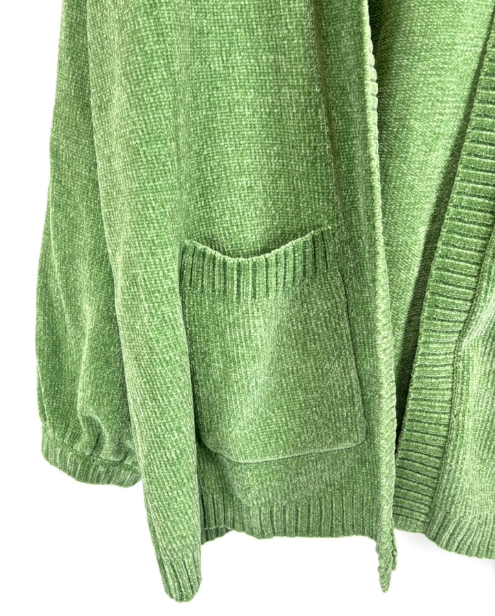 Plush Green Cardigan - Size 6/8