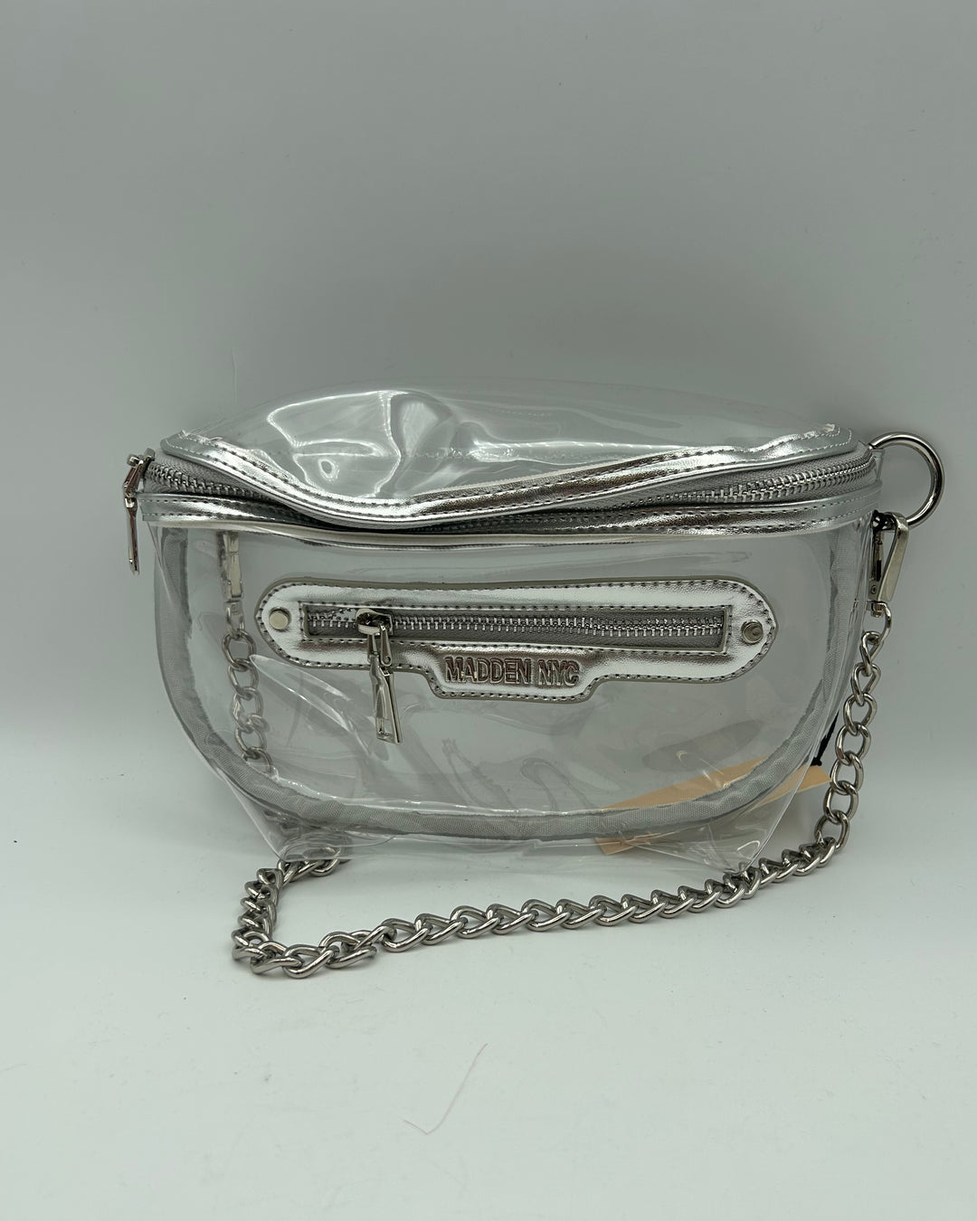 Clear With Silver Detailing Crossbody/Shoulder Bag