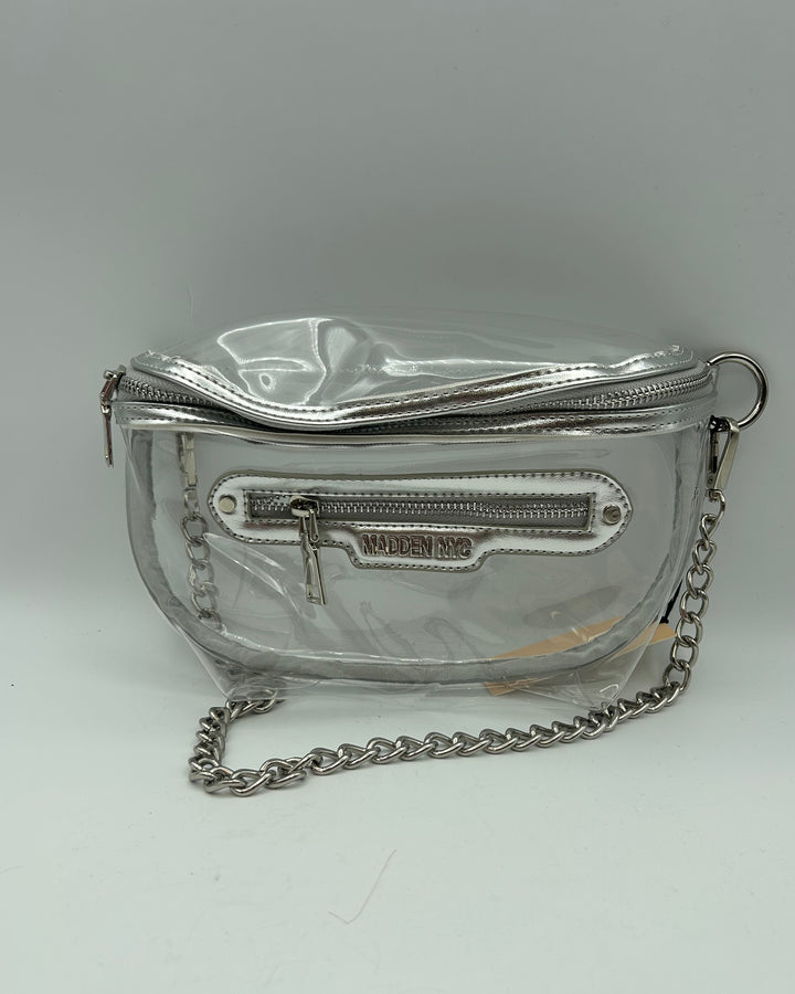 Clear With Silver Detailing Crossbody/Shoulder Bag