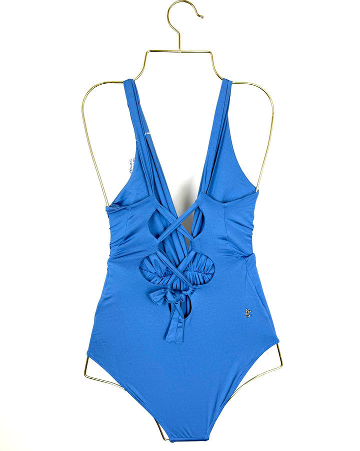 Periwinkle Blue Scrunch One Piece Swimsuit - Size 2/4