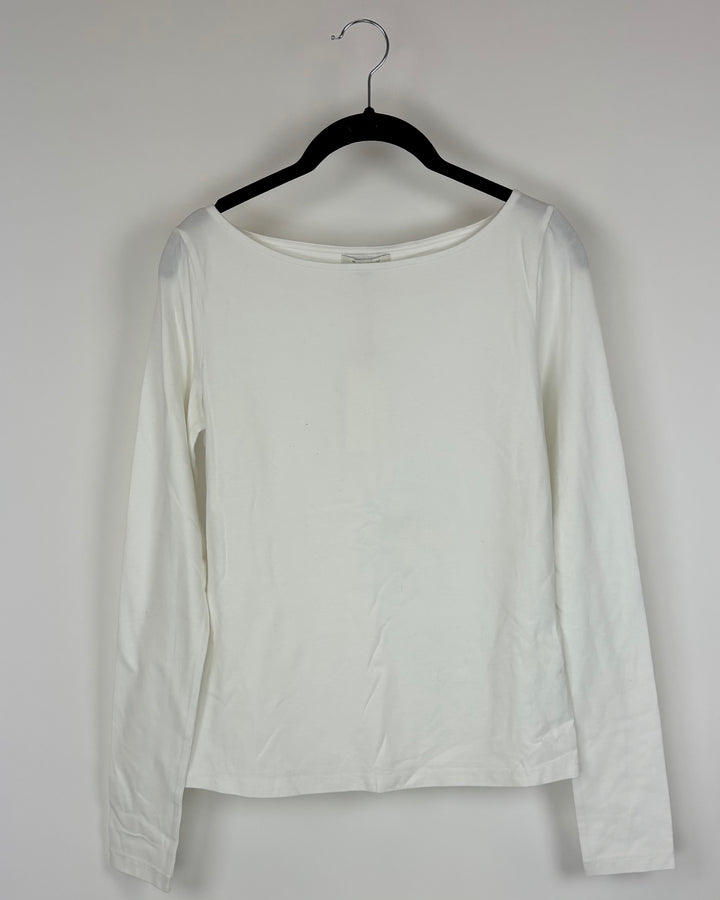 White Long Sleeve Shirt - Small