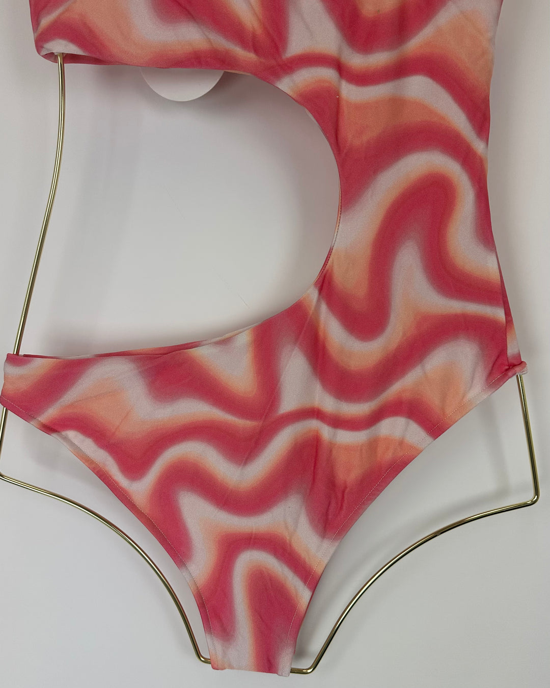 Pink Cut Out One Piece Swimsuit - S, M, L, XL, XXL
