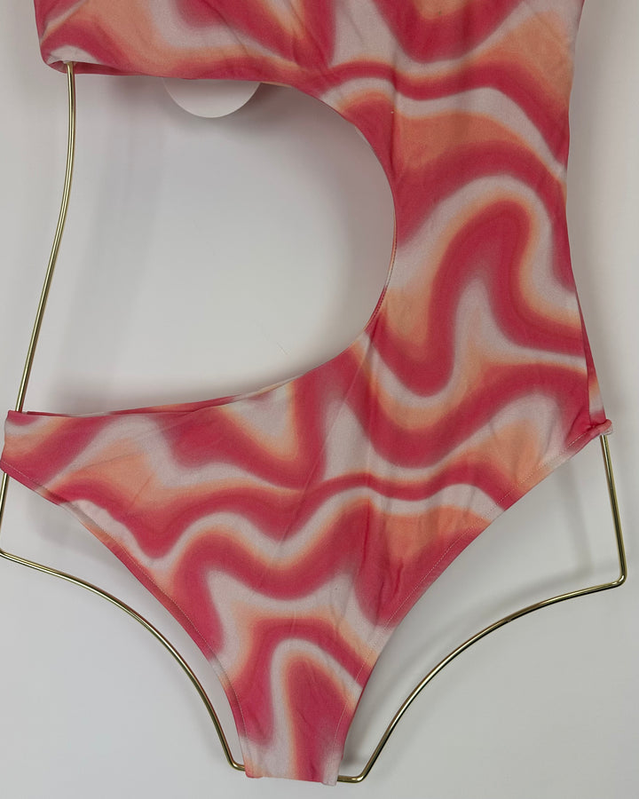 Pink Cut Out One Piece Swimsuit - S, M, L, XL, XXL