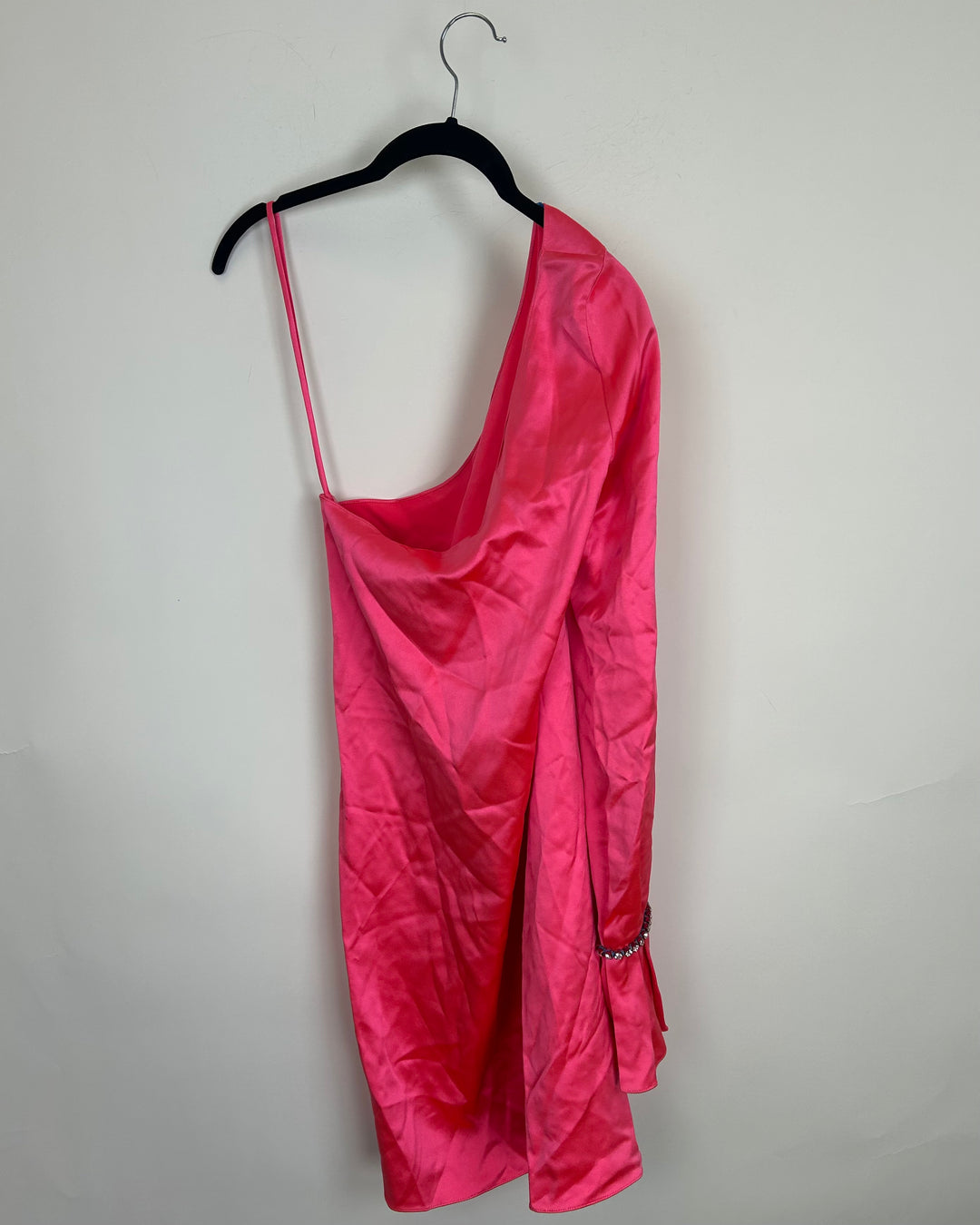 Neon Pink One Shoulder Dress - Size 2/4