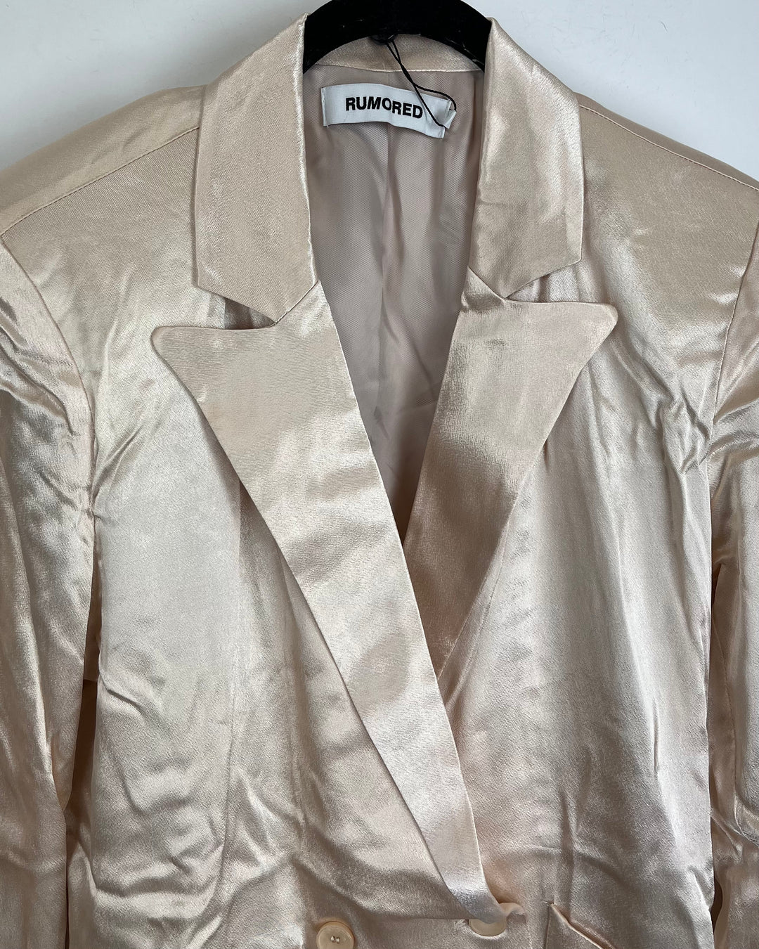 Champagne Satin Blazer - Size 4/6