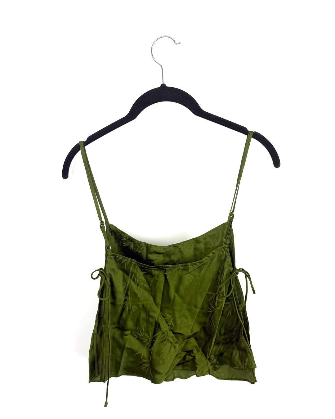 Olive Green Side Tie Top - Size 0/2 and 2/4