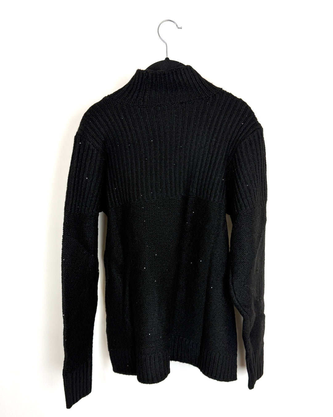 Black Sequin Turtleneck Sweater - Size 6/8